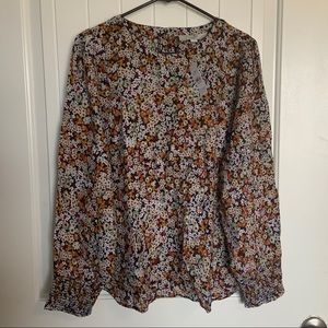 LOFT Floral Print Blouse